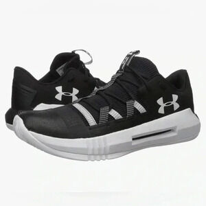 Women’s Block City 2.0 Volleyball Shoes Size 7.5 Under Armour Black/White
